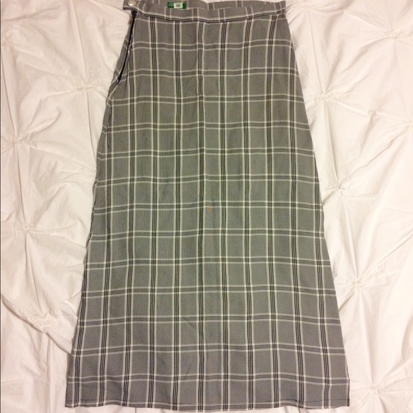 Vintage United Colors Benetton A-line plaid skirt - Picture 2 of 2